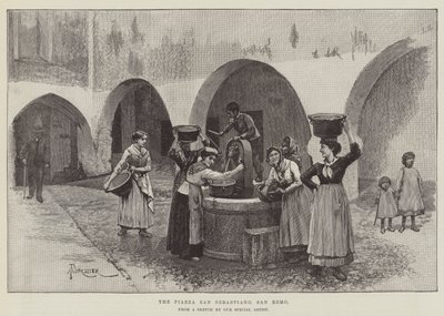 A Piazza San Sebastiano, San Remo alkotó: Amedee Forestier